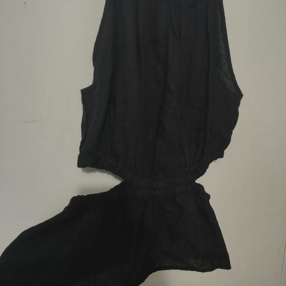 J. Crew Black Cutout Linen Tank Top Size Medium - Picture 5 of 7